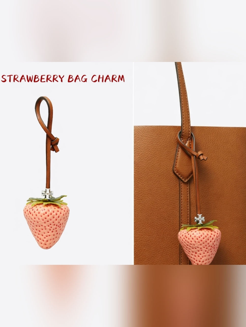 ⚡️Flash Sale⚡️Tory Burch Strawberry Bag Charm | Sweet Pink🍓